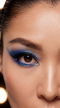 Dramatic Blue Glitter Eyeshadow Eye Blink