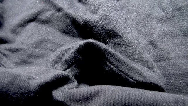 Dark cotton fabric, close-up