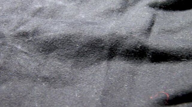 Dark cotton fabric, close-up