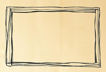 Rustic, unevenly spaced frames, sketched in charcoal on aged paper,  background,   craft