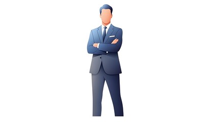 business man with thumb up isolated