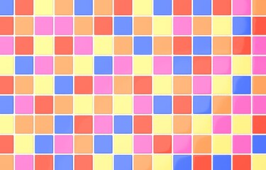 背景素材_タイル_レンガ_カラフル