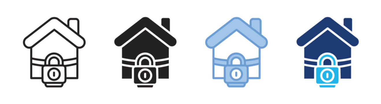 Foreclosure icon set multiple style collection