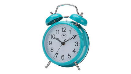 Vintage Alarm Clock in Retro Style with Turquoise Color and Classic Round Shape for Time Management