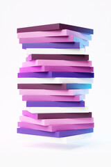 3D illustration of a classic, abstract colorful background with flowing lines, wave-inspired patterns, and modern geometric textures, creating a dynamic graphic design.