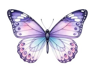 Fototapeta premium Beautiful butterfly with purple and pink wings