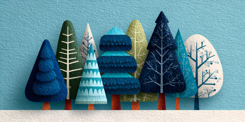 Frohe Weihnachten Winter Konzept, Weihnachtskarte, Gru&szlig;karte, Karte mit deutschem Text - Abstrakter Weihnachtsbaum, Tannenbaum oder Christbaum, isoliert auf t&uuml;rkisem Hintergrund