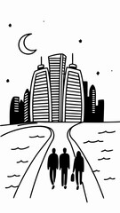 Futuristic Cityscape at Night