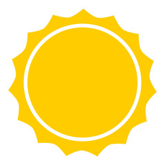 sun icon vector. summer