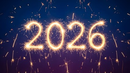 Sparkling new year 2026 celebration