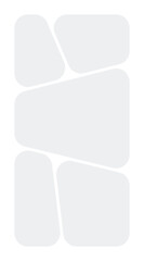 1:2 ratio rounded mosaic photo frame poster with isolated transparent background