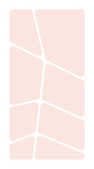 Rounded mosaic photo frame poster in 1:2 ratio with transparent background