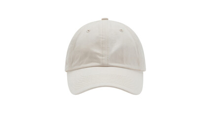 White Baseball Cap in Simple Design with Soft Lighting on Plain White Background for Branding