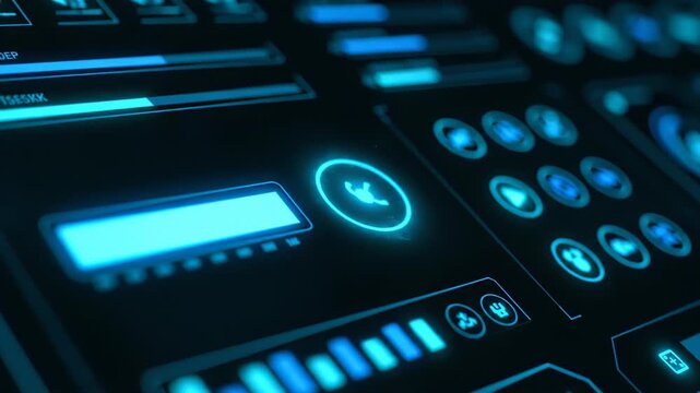 Closeup of Sound Mixing Console Controls.