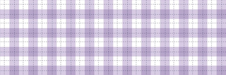 Lavender purple gingham grid pattern. Soft violet checkered fabric texture background for romantic themes, floral branding, and elegant crafts. © MDC