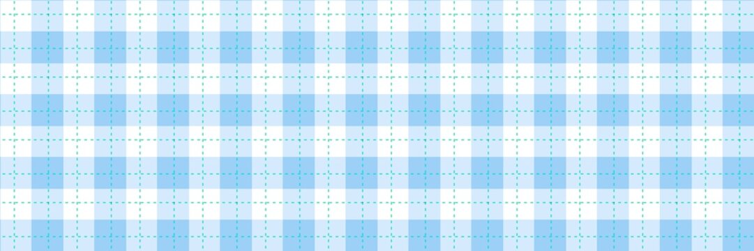 Bright cyan blue gingham grid pattern. Vibrant turquoise checkered background for summer scrapbooking, invitations, and creative textile projects.