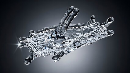 Dynamic Water Splash with Droplets and Light Effect