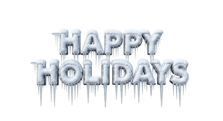 A snowy scene with a snowman and a Christmas tree.