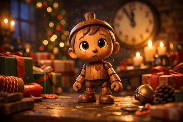 Magical Christmas Toy Awakening 3D Illustration