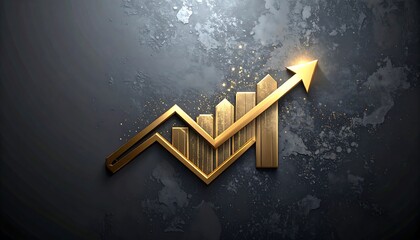 Golden Arrow Rising Above Financial Growth.