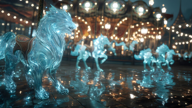 fountain in the park - Powered by Adobe