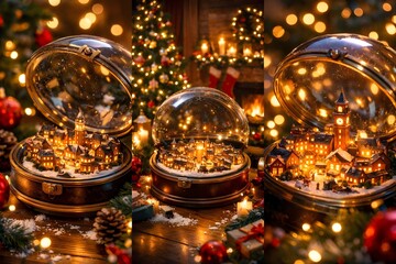 Living Snow Globe Christmas 3D Scene