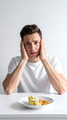 a man considering a diet plan