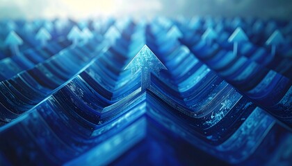 Abstract Blue Waves - A Mesmerizing Visual.