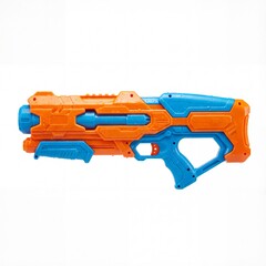 Naklejka premium Bright neon plastic water gun toy for summer fun isolated on white.