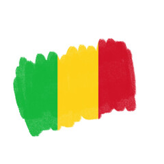 Mali Brush Flag Texture