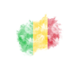 Abstract Rough Paint Stroke Green Yellow And Red