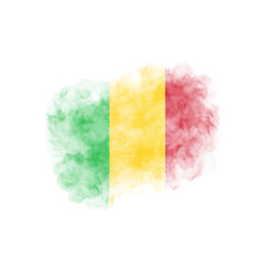 Abstract Rough Paint Stroke Green Yellow And Red