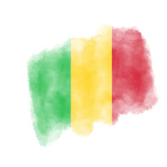 Abstract Rough Paint Stroke Green Yellow And Red