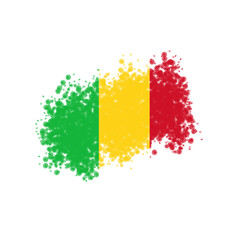 Green Yellow And Red Splatter Stroke