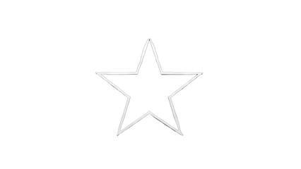Obraz premium 3D Outline star shape on transparent background