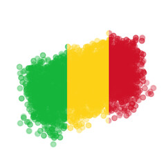 Green Yellow And Red Splatter Stroke