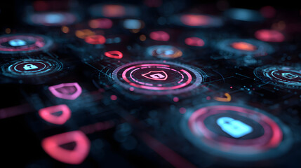 Cybersecurity measures digital environment visual content technology abstract conceptual viewpoint