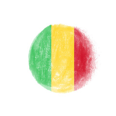 Abstract Green Yellow Red Brush Stroke Texture