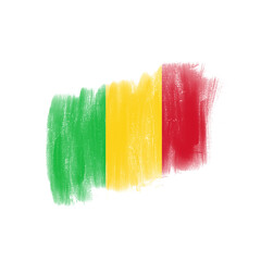 Abstract Green Yellow Red Brush Stroke Texture