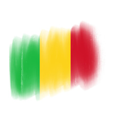 Abstract Green Yellow Red Brush Stroke Texture