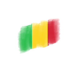 Abstract Green Yellow Red Brush Stroke Texture