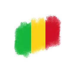 Abstract Green Yellow Red Brush Stroke Texture