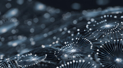 Exploring digital connections abstract network visualization technology graphic design dark theme