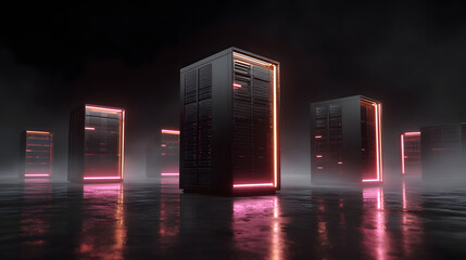 Data center technology showcase virtual environment digital content futuristic viewpoint