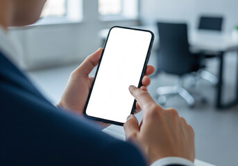 Engaged fingers tapping a bright mobile screen in a cozy cafe, illustrating the ubiquitous presence of digital technology and personal connection in everyday moments
