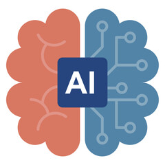 次世代の人工知能AIを搭載した半導体マイクロチップのデジタルテクノロジーイラスト