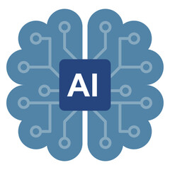 次世代の産業を支える人工知能AIと半導体チップのコンセプトベクターイラスト