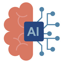 次世代の産業を支える人工知能AIと半導体チップのコンセプトベクターイラスト