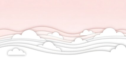 Pastel Hills and Clouds at Sunrise