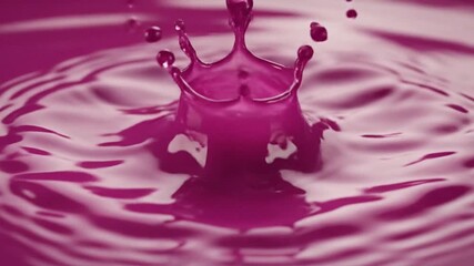 P134-pink liquid animated background water drop 4K 10s